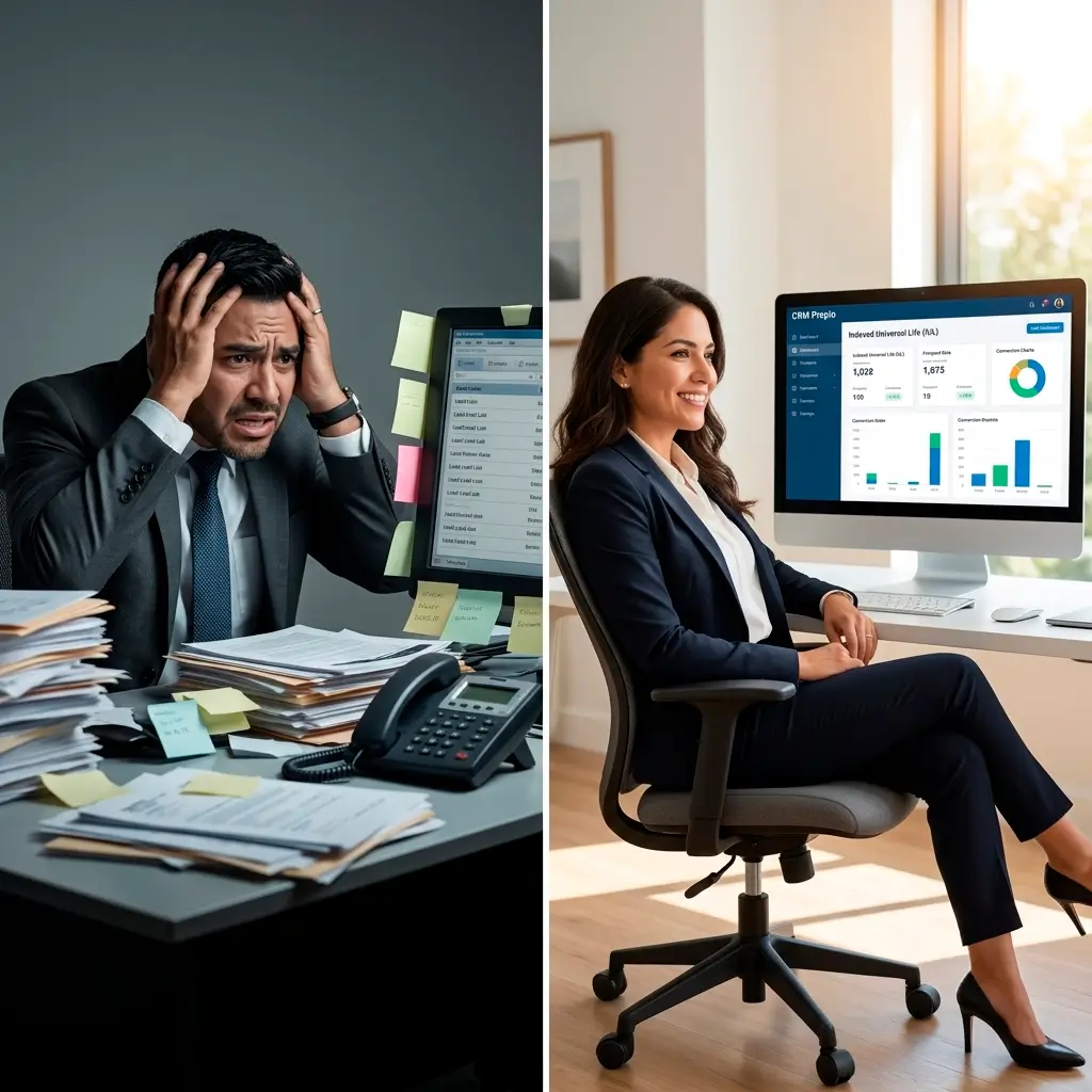 Comparativa leads compartidos vs leads exclusivos de IUL en EE.UU. — costo real y ROI para agentes de seguros | RugeTop